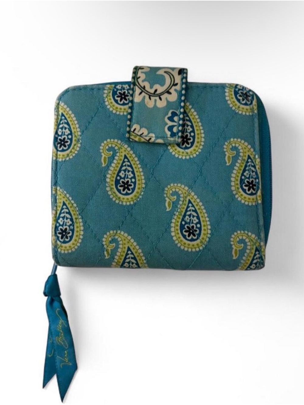 Vera Bradley Teal Paisley Quilted Wallet